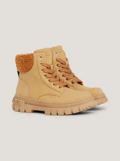 Obuwie I Akcesoria*Tommy Hilfiger Sznurowane Botki Na Podeszwie Z Protektorem COGNAC