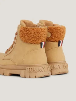 Obuwie I Akcesoria*Tommy Hilfiger Sznurowane Botki Na Podeszwie Z Protektorem COGNAC