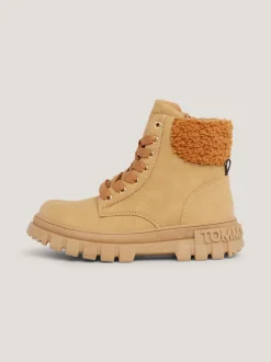 Obuwie I Akcesoria*Tommy Hilfiger Sznurowane Botki Na Podeszwie Z Protektorem COGNAC