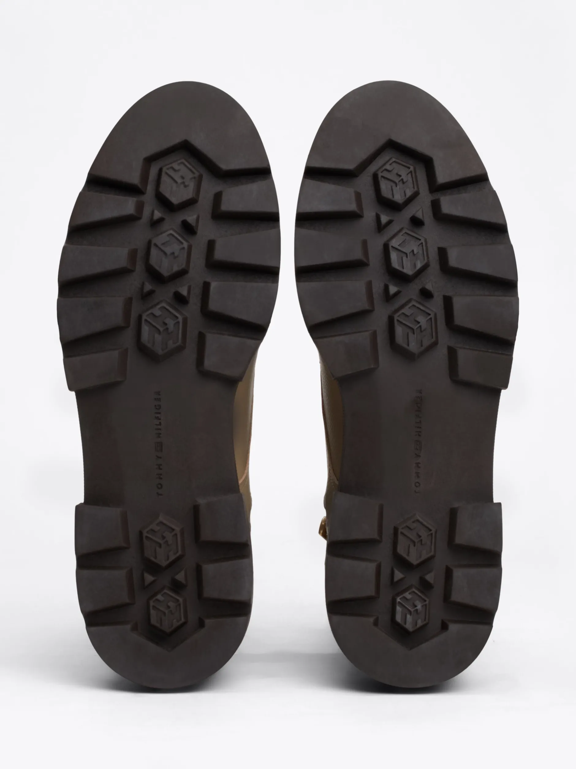 Sznurowane Botki|Botki*Tommy Hilfiger Sznurowane Botki Skórzane Nad Kostkę BEIGE