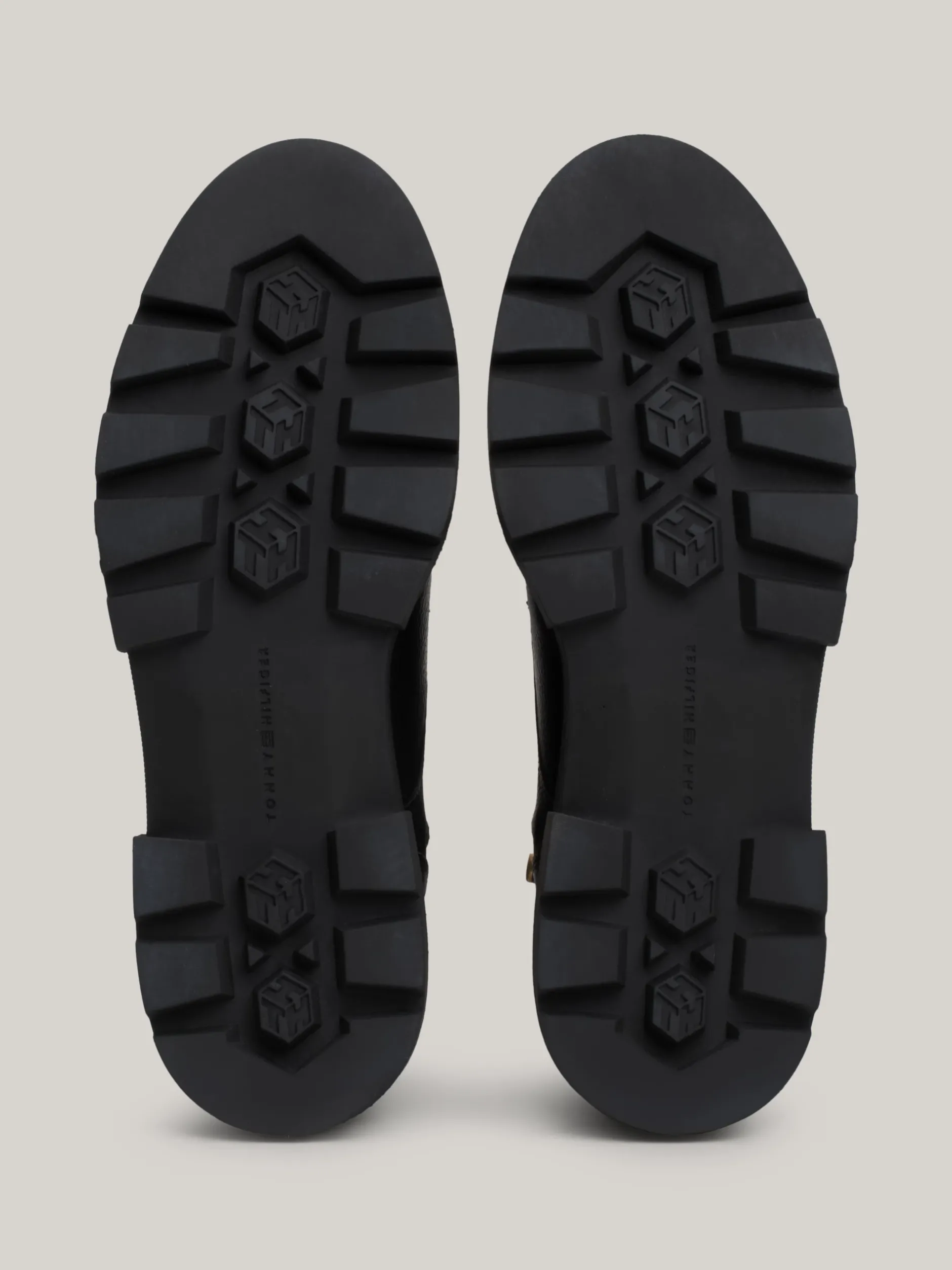 Sznurowane Botki|Botki*Tommy Hilfiger Sznurowane Botki Skórzane Nad Kostkę BLACK