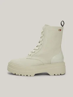 Sznurowane Botki|Botki*Tommy Hilfiger Sznurowane Botki Z Podeszwą Z Protektorem STONE