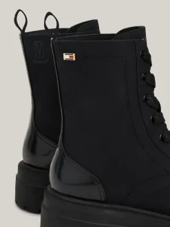 Sznurowane Botki|Botki*Tommy Hilfiger Sznurowane Botki Z Podeszwą Z Protektorem BLACK