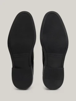 Buty Wizytowe|Buty Sznurowane*Tommy Hilfiger Sznurowane Buty Do Kostki Ze Skóry BLACK