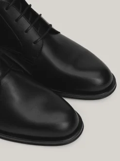 Buty Wizytowe|Buty Sznurowane*Tommy Hilfiger Sznurowane Buty Do Kostki Ze Skóry BLACK