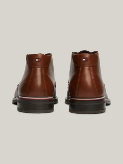 Buty Wizytowe|Buty Sznurowane*Tommy Hilfiger Sznurowane Buty Do Kostki Ze Skóry WINTER COGNAC