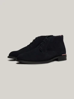 Buty|Buty Wizytowe*Tommy Hilfiger Sznurowane Buty Do Kostki Z Zamszu DESERT SKY