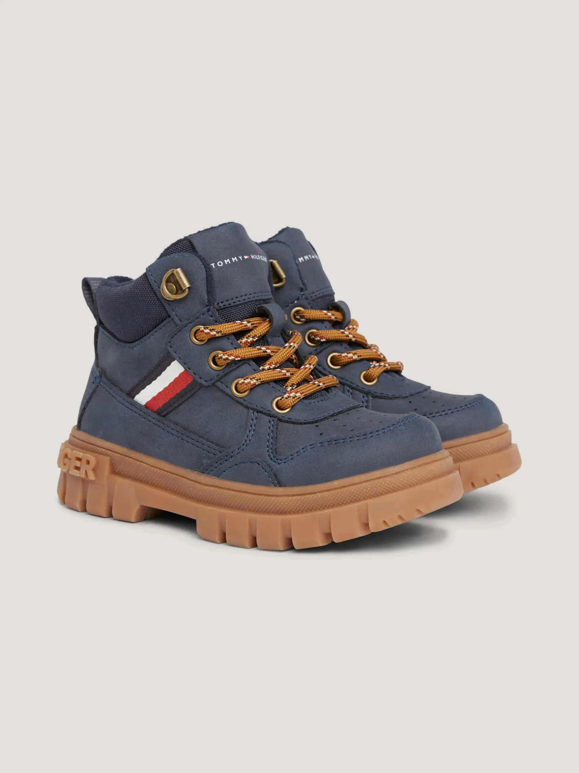 Obuwie I Akcesoria*Tommy Hilfiger Sznurowane Buty Na Podeszwie Z Protektorem BLUE