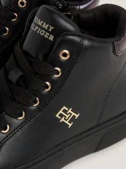 Obuwie I Akcesoria*Tommy Hilfiger Sznurowane Buty Sportowe Za Kostkę BLACK