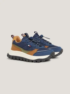 Obuwie I Akcesoria*Tommy Hilfiger Sznurowane Buty Sportowe Na Grubej Podeszwie BLUE/COGNAC