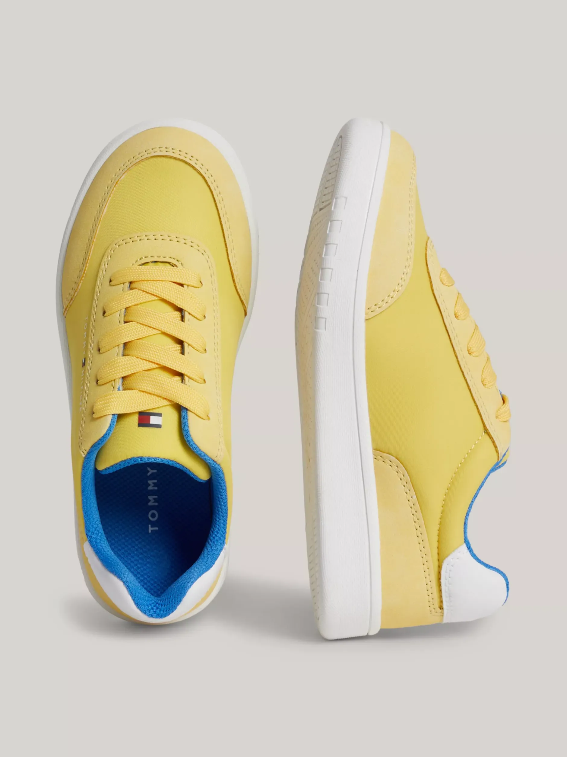 Obuwie I Akcesoria|Obuwie I Akcesoria*Tommy Hilfiger Sznurowane Buty Sportowe O Mieszanej Fakturze YELLOW