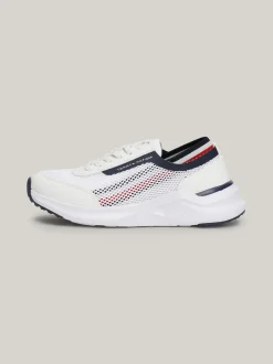 Obuwie I Akcesoria*Tommy Hilfiger Sznurowane Buty Sportowe Z Siateczki WHITE