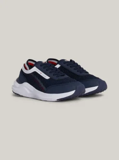 Obuwie I Akcesoria*Tommy Hilfiger Sznurowane Buty Sportowe Z Siateczki BLUE