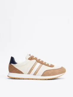 Sneakersy*Tommy Hilfiger Sznurowane Buty Sportowe Do Biegania Z Logo LIGHT SEPIA BROWN