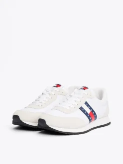 Sneakersy|White Trainers*Tommy Hilfiger Sznurowane Buty Sportowe Do Biegania Z Logo WHITE