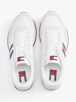 Sneakersy|White Trainers*Tommy Hilfiger Sznurowane Buty Sportowe Do Biegania Z Logo WHITE
