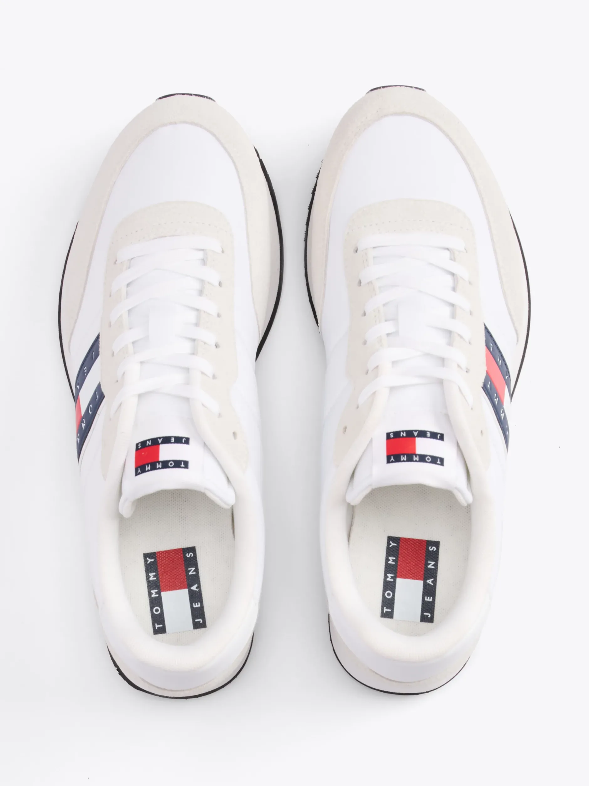 Sneakersy|White Trainers*Tommy Hilfiger Sznurowane Buty Sportowe Do Biegania Z Logo WHITE