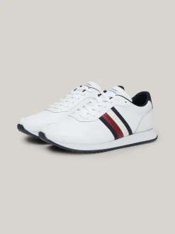 White Trainers|Sneakersy*Tommy Hilfiger Sznurowane Buty Sportowe Z Sygnowaną Taśmą WHITE