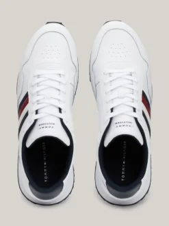 White Trainers|Sneakersy*Tommy Hilfiger Sznurowane Buty Sportowe Z Sygnowaną Taśmą WHITE