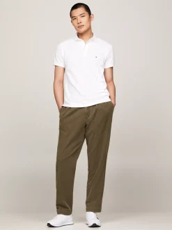 White Trainers|Sneakersy*Tommy Hilfiger Sznurowane Buty Sportowe Z Sygnowaną Taśmą WHITE