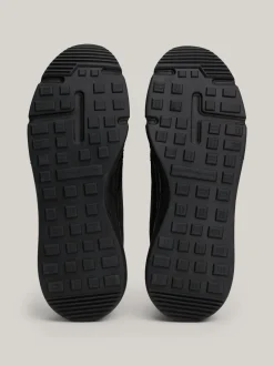 Sneakersy*Tommy Hilfiger Sznurowane Buty Sportowe Z Zamszu BLACK
