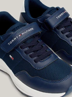 Obuwie I Akcesoria|Obuwie I Akcesoria*Tommy Hilfiger Sznurowane Buty Z Logo I Zapięciem Na Rzepy BLUE