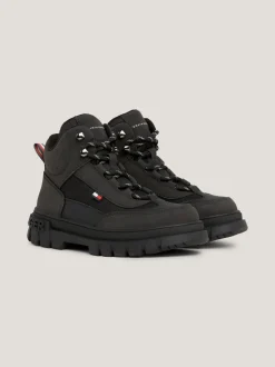 Obuwie I Akcesoria*Tommy Hilfiger Sznurowane Buty Za Kostkę BLACK