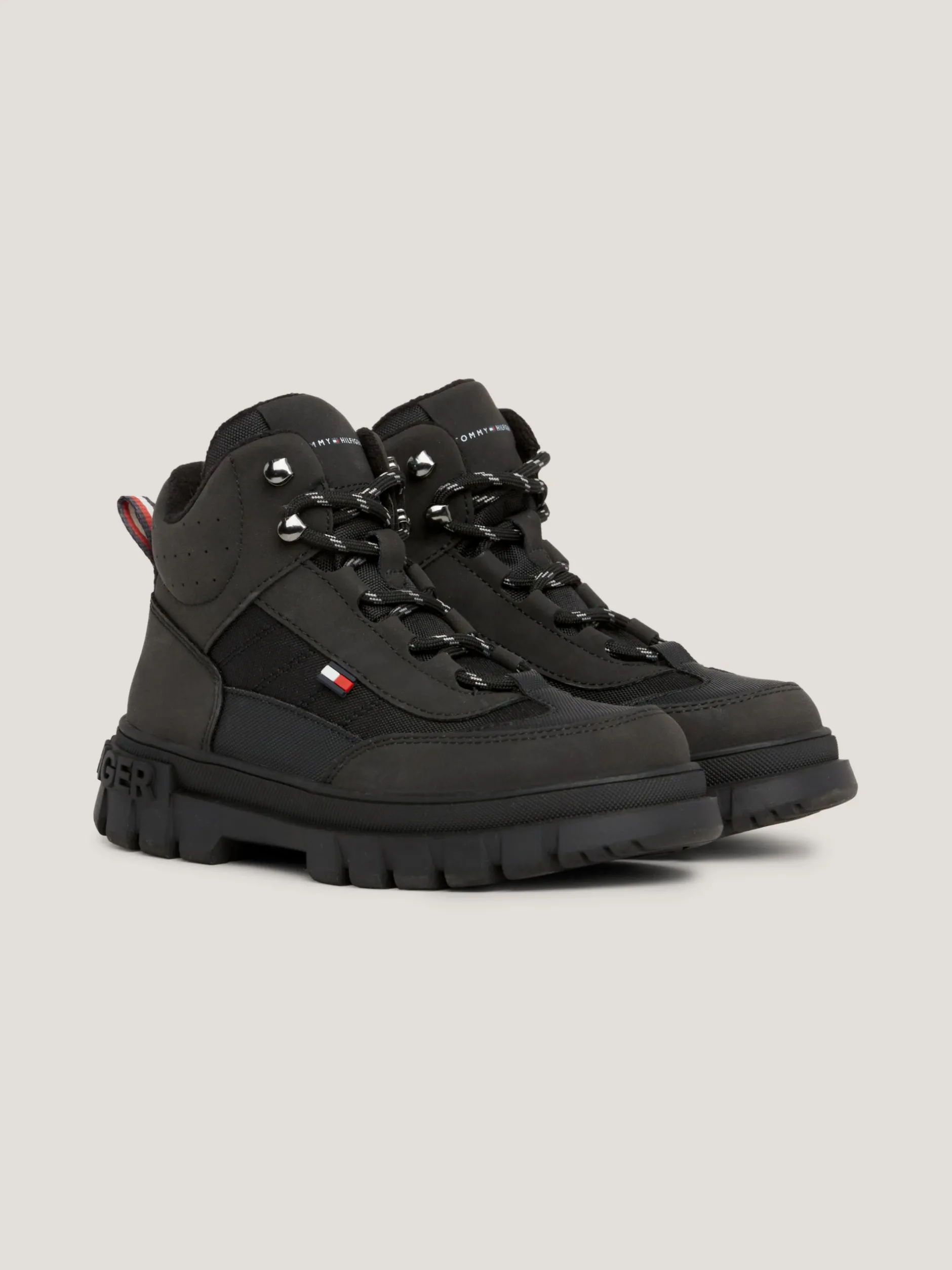 Obuwie I Akcesoria*Tommy Hilfiger Sznurowane Buty Za Kostkę BLACK