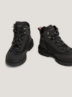 Obuwie I Akcesoria*Tommy Hilfiger Sznurowane Buty Za Kostkę BLACK
