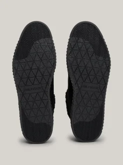 Sznurowane Botki|Botki*Tommy Hilfiger Sznurowane Buty Ze Skóry Z Ciepłą Wyściółką BLACK