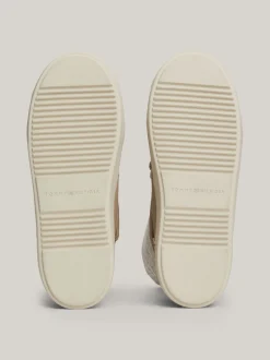 Botki*Tommy Hilfiger Sznurowane śniegowce TH Monogram BEIGE