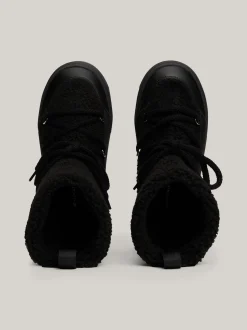 Botki*Tommy Hilfiger Sznurowane śniegowce Z Ciepłą Wyściółką BLACK