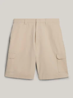 Szorty*Tommy Hilfiger Szorty Bojówki Unisex Z Szerokimi Nogawkami BEIGE STONE
