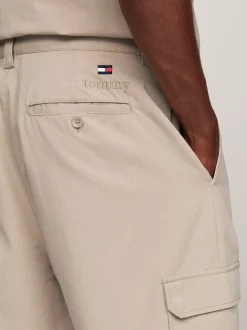 Szorty*Tommy Hilfiger Szorty Bojówki Unisex Z Szerokimi Nogawkami BEIGE STONE
