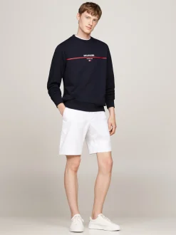 Szorty*Tommy Hilfiger Szorty Brooklyn W Stylu Chinosów Z Kolekcji 1985 TH OPTIC WHITE