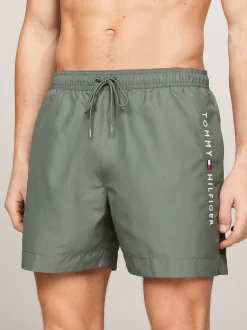 Stroje Kąpielowe*Tommy Hilfiger Szorty Do Pływania TH Original Z Troczkami STONEWASH GREEN