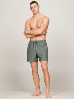 Stroje Kąpielowe*Tommy Hilfiger Szorty Do Pływania TH Original Z Troczkami STONEWASH GREEN