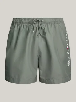Stroje Kąpielowe*Tommy Hilfiger Szorty Do Pływania TH Original Z Troczkami STONEWASH GREEN