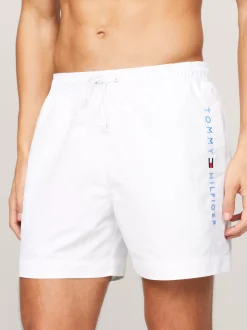 Stroje Kąpielowe*Tommy Hilfiger Szorty Do Pływania TH Original Z Troczkami TH OPTIC WHITE