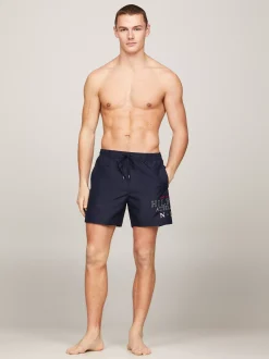 Stroje Kąpielowe*Tommy Hilfiger Szorty Do Pływania Z Logo Hilfiger DESERT SKY