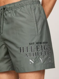 Stroje Kąpielowe*Tommy Hilfiger Szorty Do Pływania Z Logo Hilfiger STONEWASH GREEN