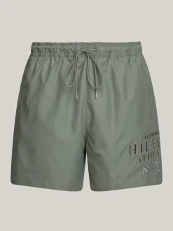 Stroje Kąpielowe*Tommy Hilfiger Szorty Do Pływania Z Logo Hilfiger STONEWASH GREEN