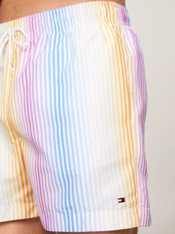 Stroje Kąpielowe*Tommy Hilfiger Szorty Do Pływania Z Nadrukiem I Troczkami TH OMBRE STRIPE MULTI