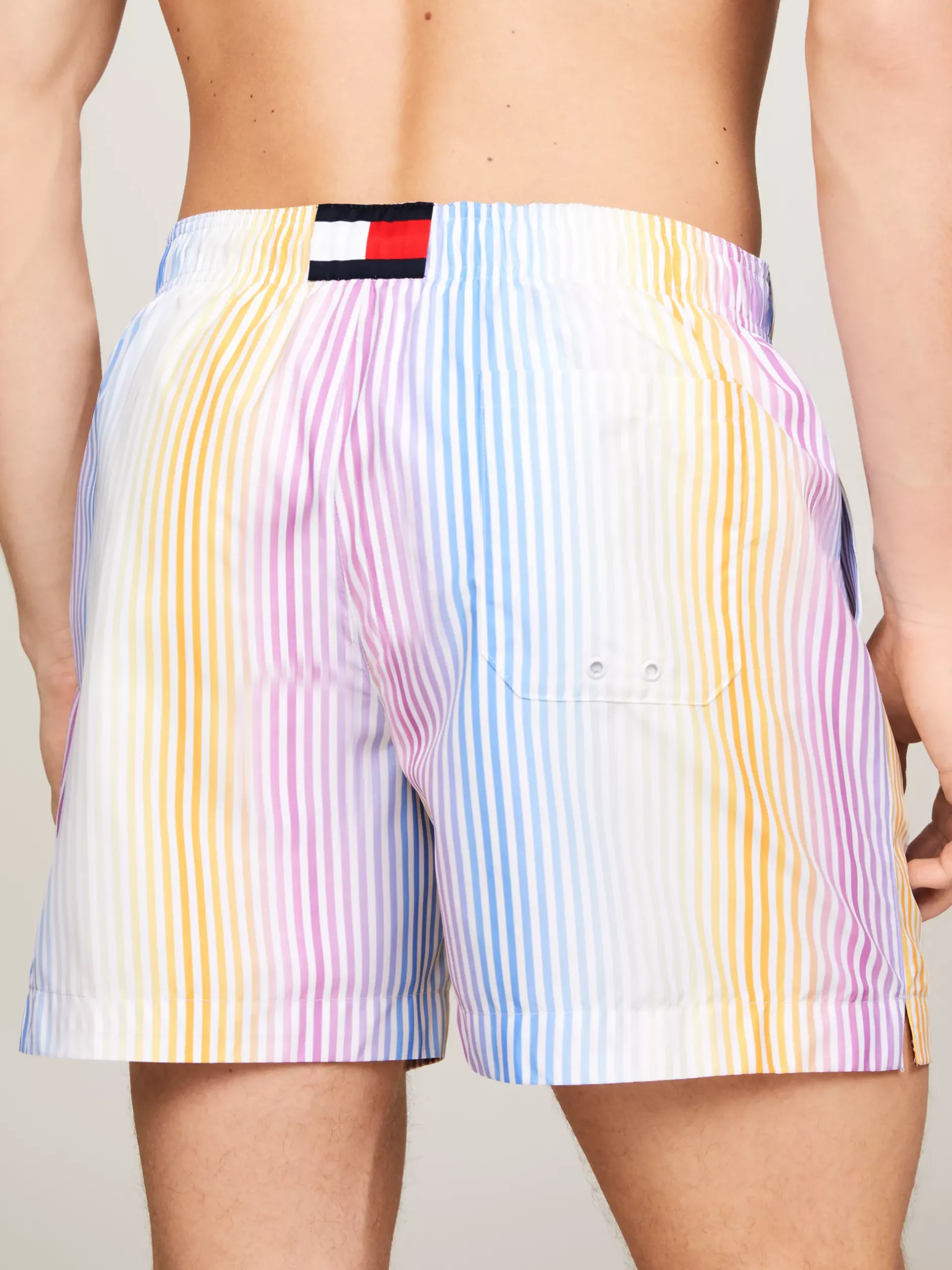 Stroje Kąpielowe*Tommy Hilfiger Szorty Do Pływania Z Nadrukiem I Troczkami TH OMBRE STRIPE MULTI