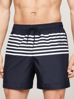 Stroje Kąpielowe*Tommy Hilfiger Szorty Do Pływania Z Nadrukiem I Troczkami DESERT SKY