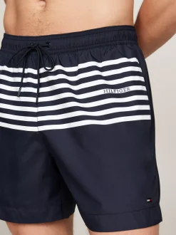 Stroje Kąpielowe*Tommy Hilfiger Szorty Do Pływania Z Nadrukiem I Troczkami DESERT SKY