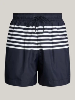 Stroje Kąpielowe*Tommy Hilfiger Szorty Do Pływania Z Nadrukiem I Troczkami DESERT SKY