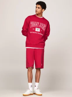 Szorty*Tommy Hilfiger Szorty Dresowe Archive Do Gry W Koszykówkę DEEP CRIMSON