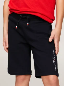 Spodnie I Szorty*Tommy Hilfiger Szorty Dresowe Essential Z Troczkami DESERT SKY