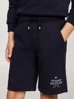 Spodnie I Szorty*Tommy Hilfiger Szorty Dresowe Z Troczkami I Logo Hilfiger DESERT SKY